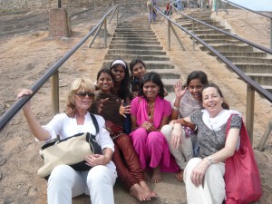 Yvonne and Jacqueline on a trip with Odanadi residents